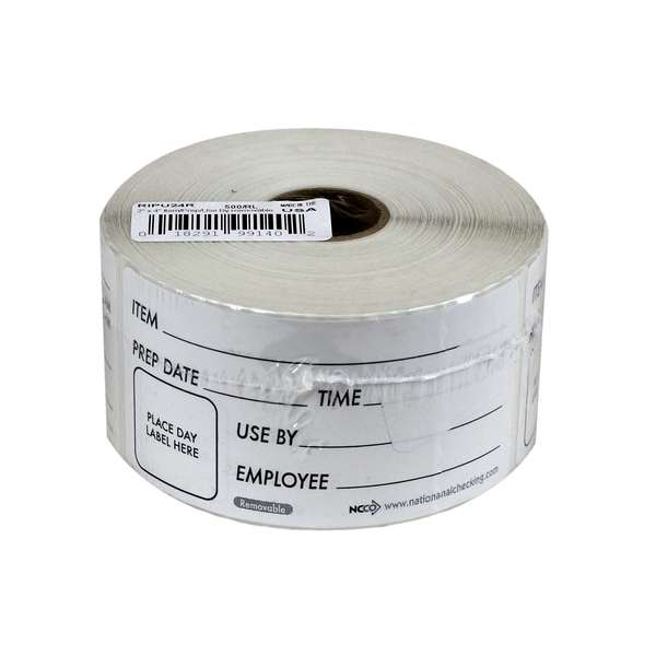 National Checking National Checking 2X4 Removable Item-Prep-Use By Labels, PK500 RIPU24R